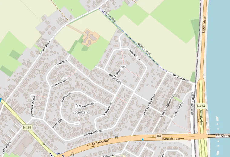 Kaart van de locatie: Reigerslaan 9, 9060 Zelzate
